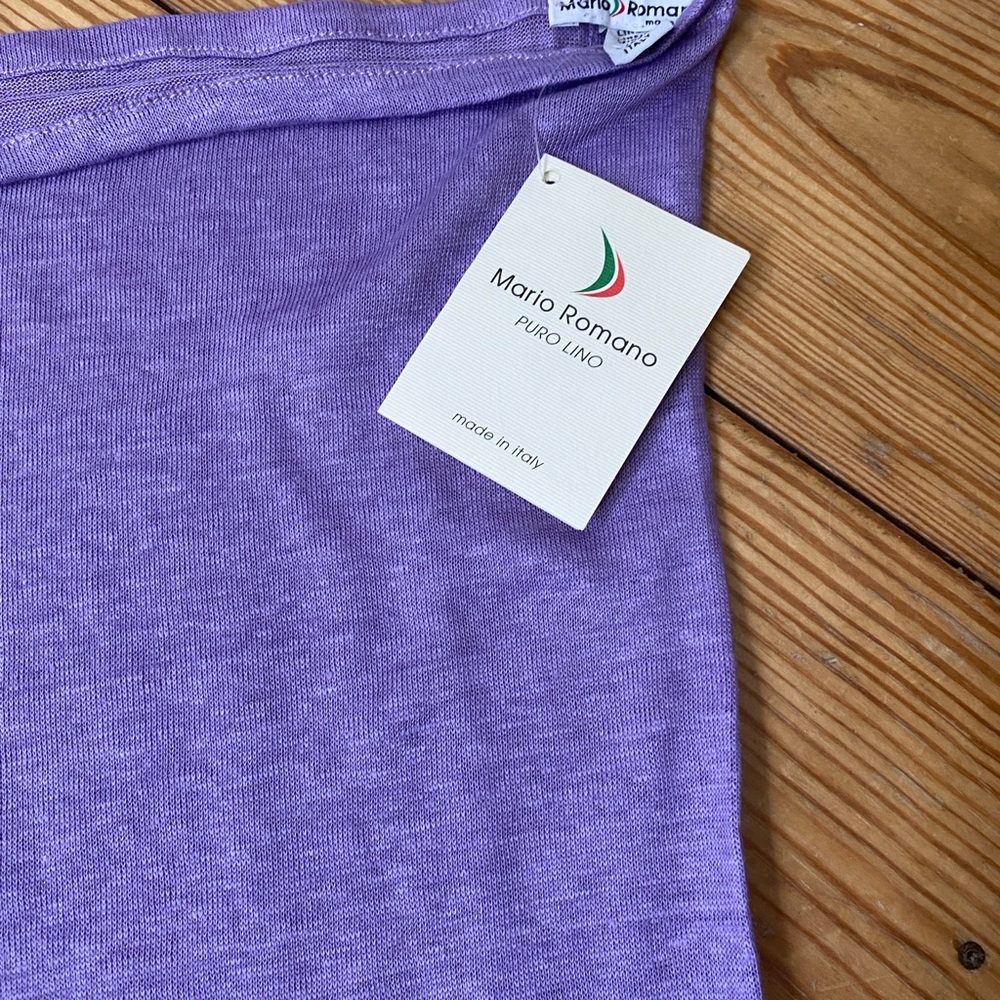 Mario Romano Puro Lino Made in Italy Lavender Wrap